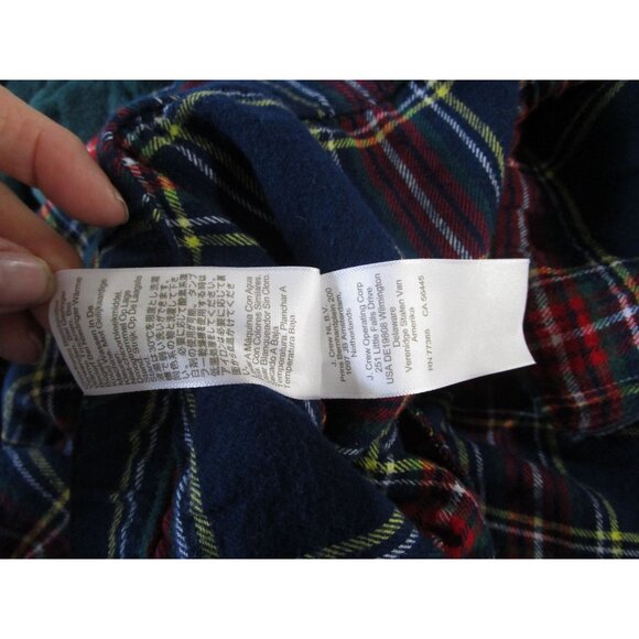 J Crew Mens XL Plaid Flannel Pajama Pants Elastic Waistband Pockets GUC - Picture 10 of 12